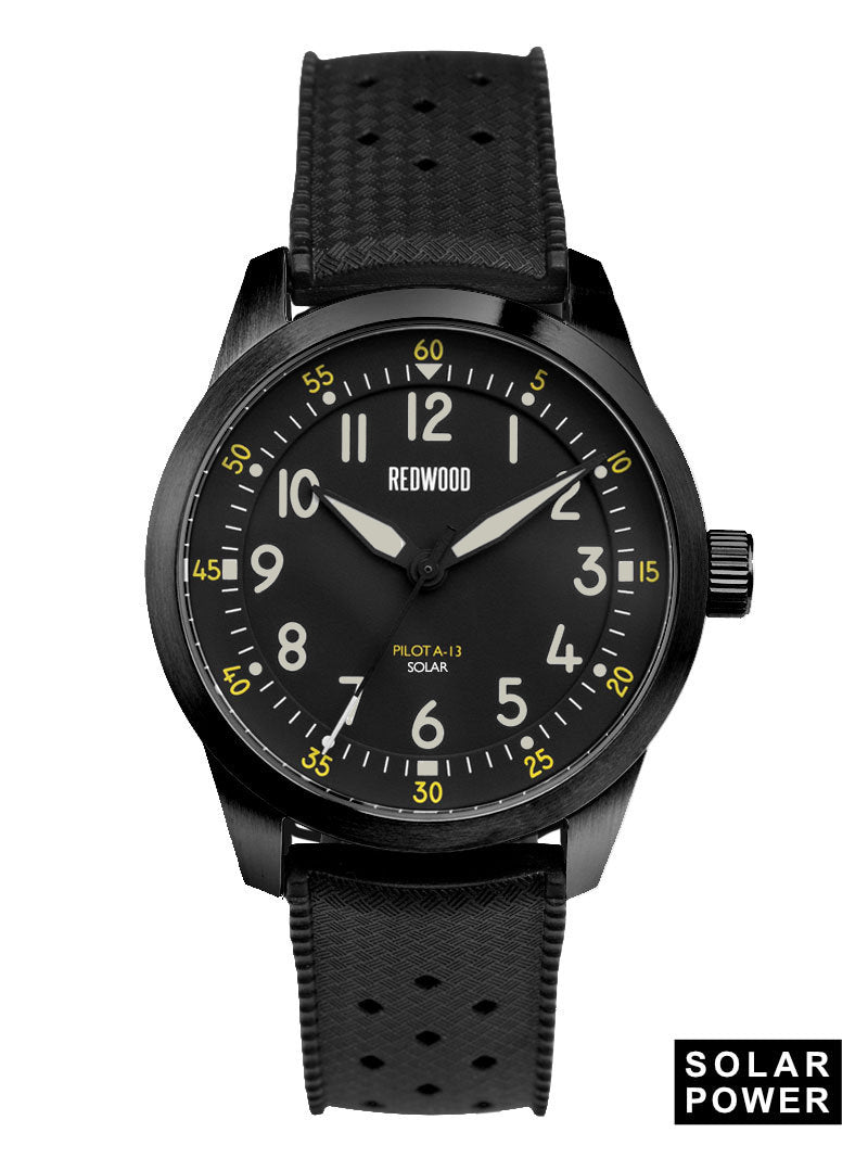 PILOT パイロット　zoom 919bw Pilot A-13 - Stealth (Solar) – Redwood Watches