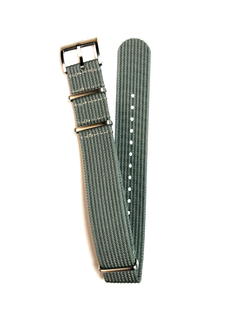 Gray Ribbed Nylon Strap – Redwood Watches