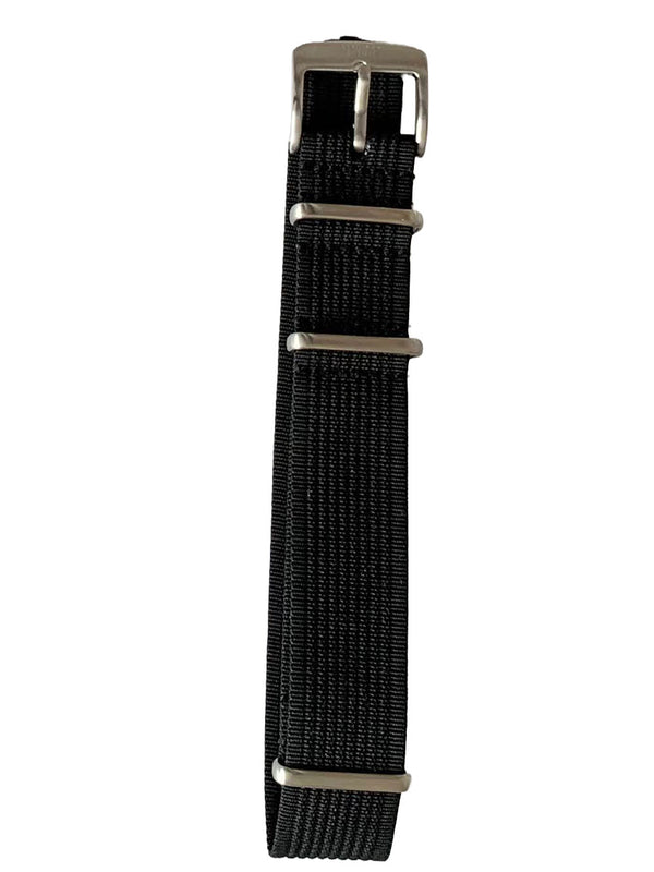 Black Ribbed Nylon Strap